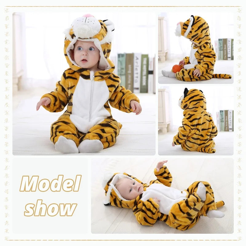Plush Hooded Baby Winter Romper