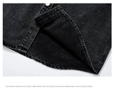 Men Fashion Denim Jackets Coats Loose Fit Pockets Solid Turn Down Collar Full Sleeve Regular Jacket Spring 2025 Causal Clothing
