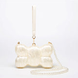 New Handbag Shoulder Crossbody Bag Special Shape Fashion Acrylic Shell Clutch Evening Bags Wedding Party Women Bead Luxury Brand