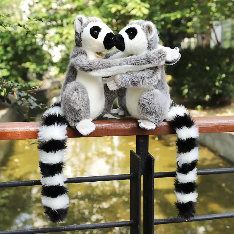 28cm Wild Lemur Plush Toy – Lifelike Stuffed Animal