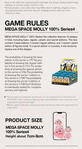 POP MART MEGA SPACE MOLLY 100% Series 4 Blind Box Guess Bag Mystery Box Toys Doll Cute Figure Desktop Ornaments