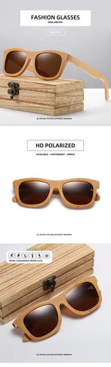 GM - Vintage Bamboo And Wood Sunglasses, Handmade,, Fashion, Sports Glasses,1725VIP
