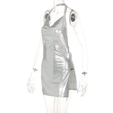 Elegant Sequin Halter Mini Dress