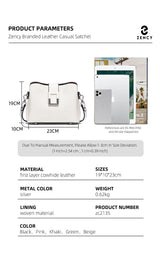 Zency Genuine Leather Bucket Shoulder Bag for Women