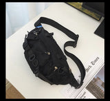 2024 Techwear Style Punk Hip Hop Single Shoulder Crossbody Bag Men Women Street Vintage Chest Bag Casual Sport Fanny Pack
