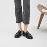 Women's Retro Pleated Suede Loafers