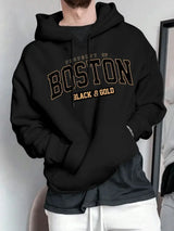Men's Boston Print Fleece Pullover Hoodie
