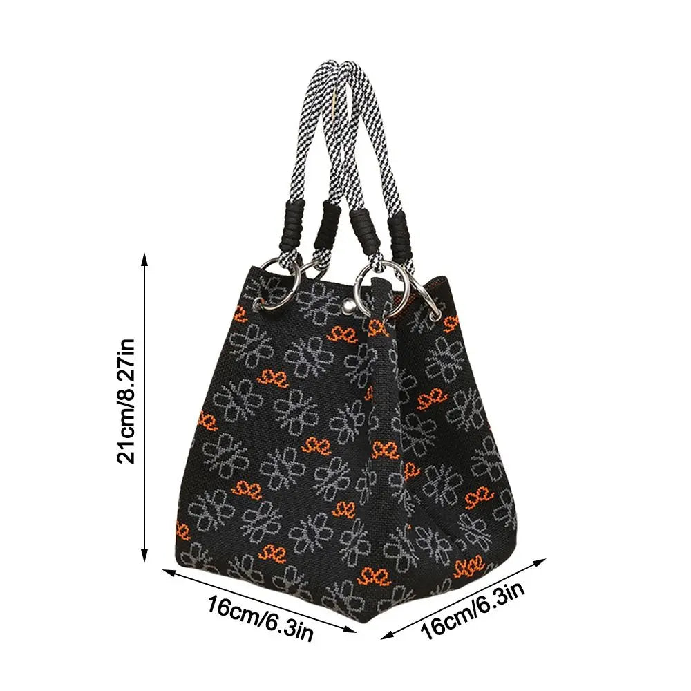 Women's Cartoon Knitted Bucket Bag