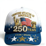 Unisex Cotton Baseball Cap – American Flag Style