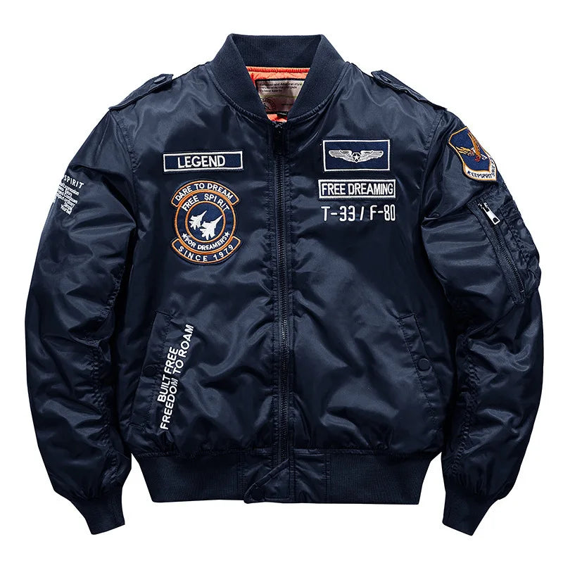 Men's MA-1 Flight Bomber Jacket | Classic Military Cargo Style Coat