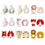 2-in-1 Cartoon Animal Travel Neck Pillow | U-Shape