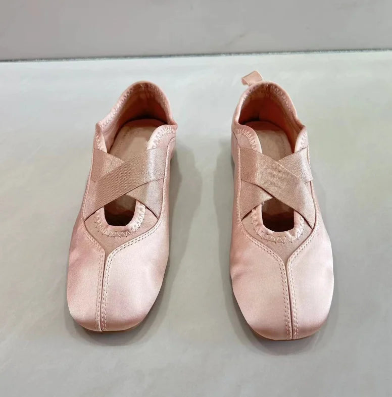 BUVAZIK Women's Satin Ballet Flats – Elegant Round Toe Slip-On