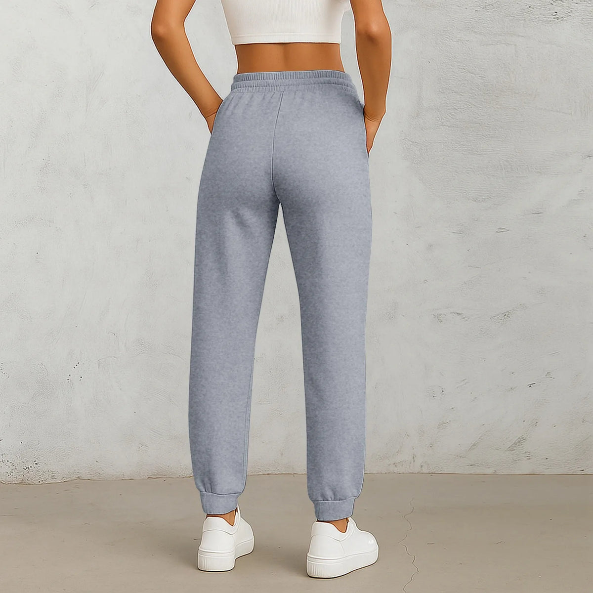 Women's High-Waist Drawstring Straight-Leg Pants