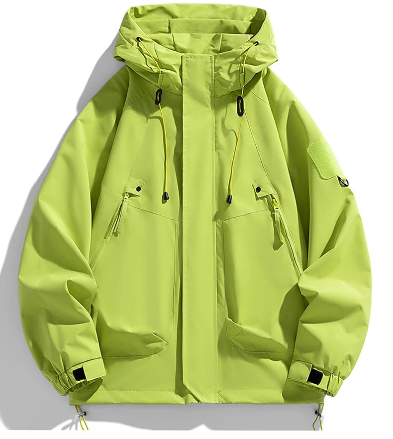 Men's Hooded Windbreaker Zip Jacket – Cargo Style