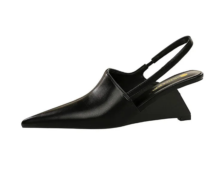 Designer Wedge Heel Sandals – Pointed Toe Women's Pumps