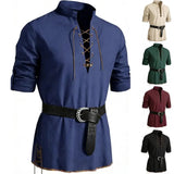 Men's Medieval Pirate Lace-Up Shirt