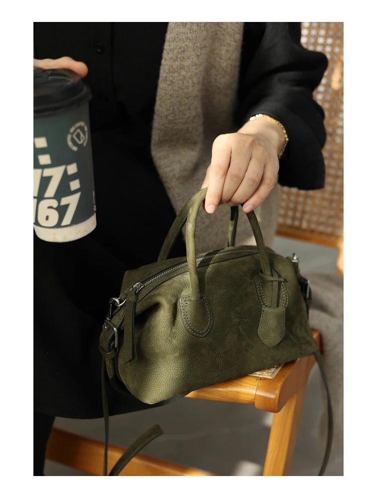 Women Genuine Leather Luxury Crossbody Bags With Adjustable And Detachable Shoudler Strap Elegant Soft Handbag