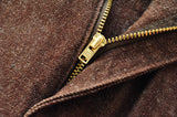 SauceZhan Brown Selvedge Denim Tapered Jeans – 13.8 oz