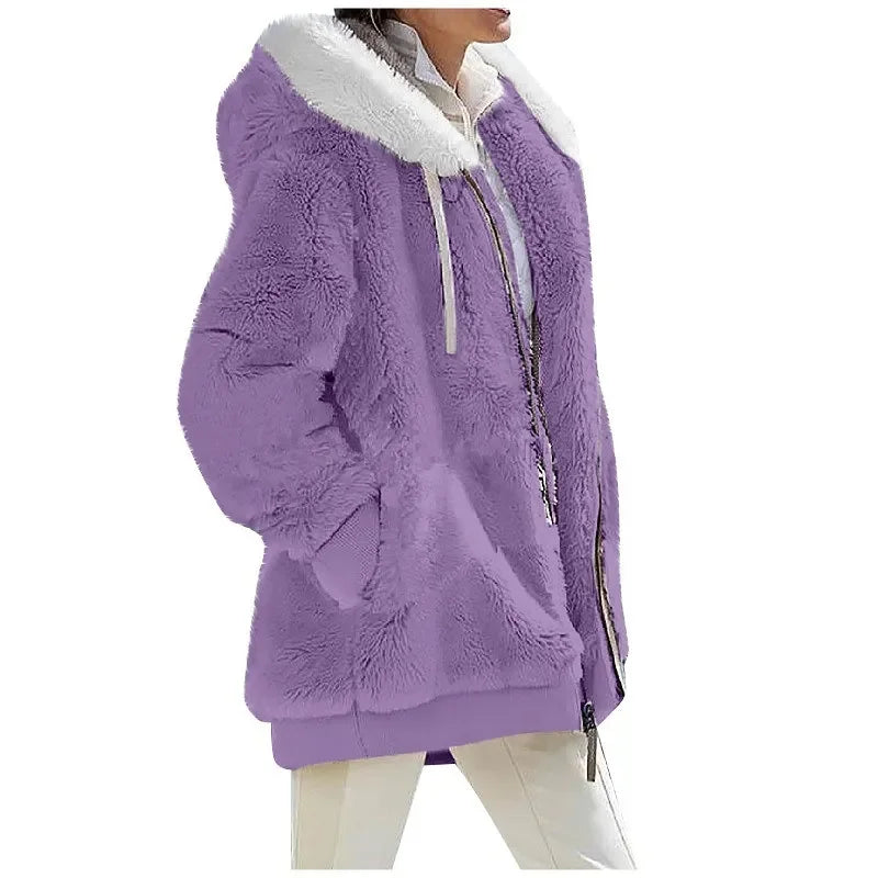 Women’s Casual Autumn & Winter Hooded Fleece Jacket