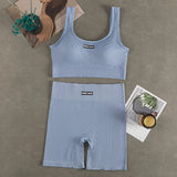 Women’s Deep-V Seamless Yoga Set | USA-Made Premium Workout Suit