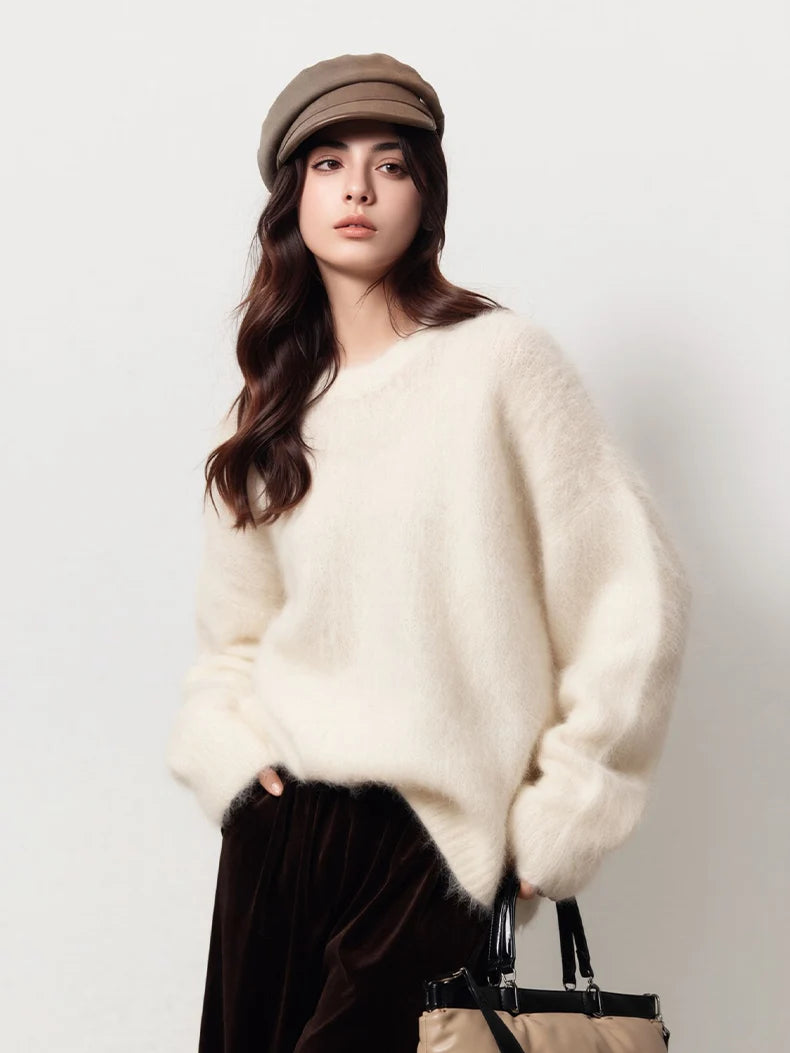 Women's Relaxed Knit Sweater | Long Sleeve Pullover