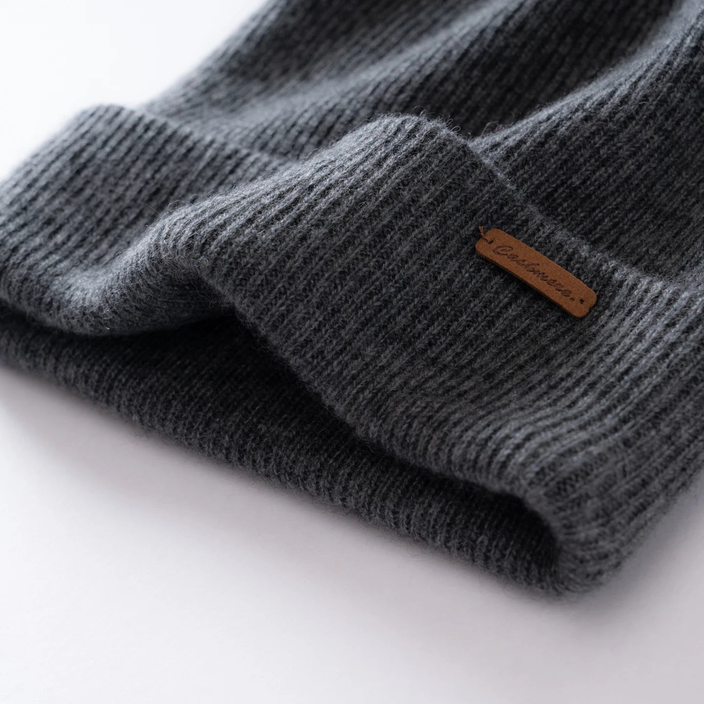 100% Cashmere Beanie Hat – Unisex Knit Winter Cap