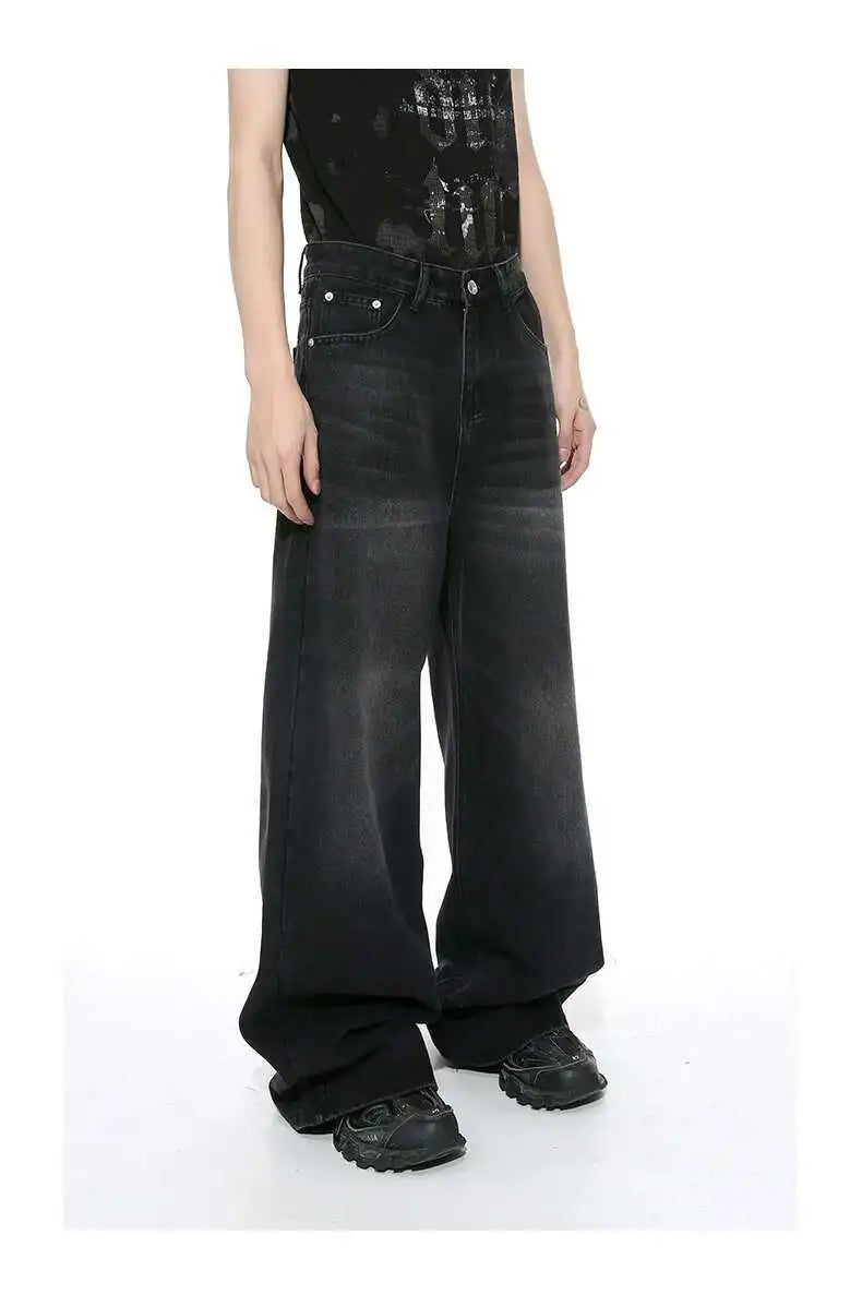 Men’s Vintage Gradient Wide-Leg Jeans