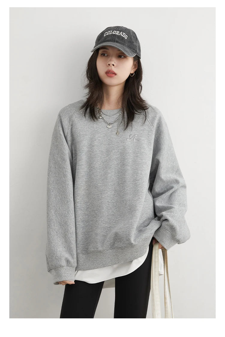 Women's Embroidered Raglan Sweatshirt
