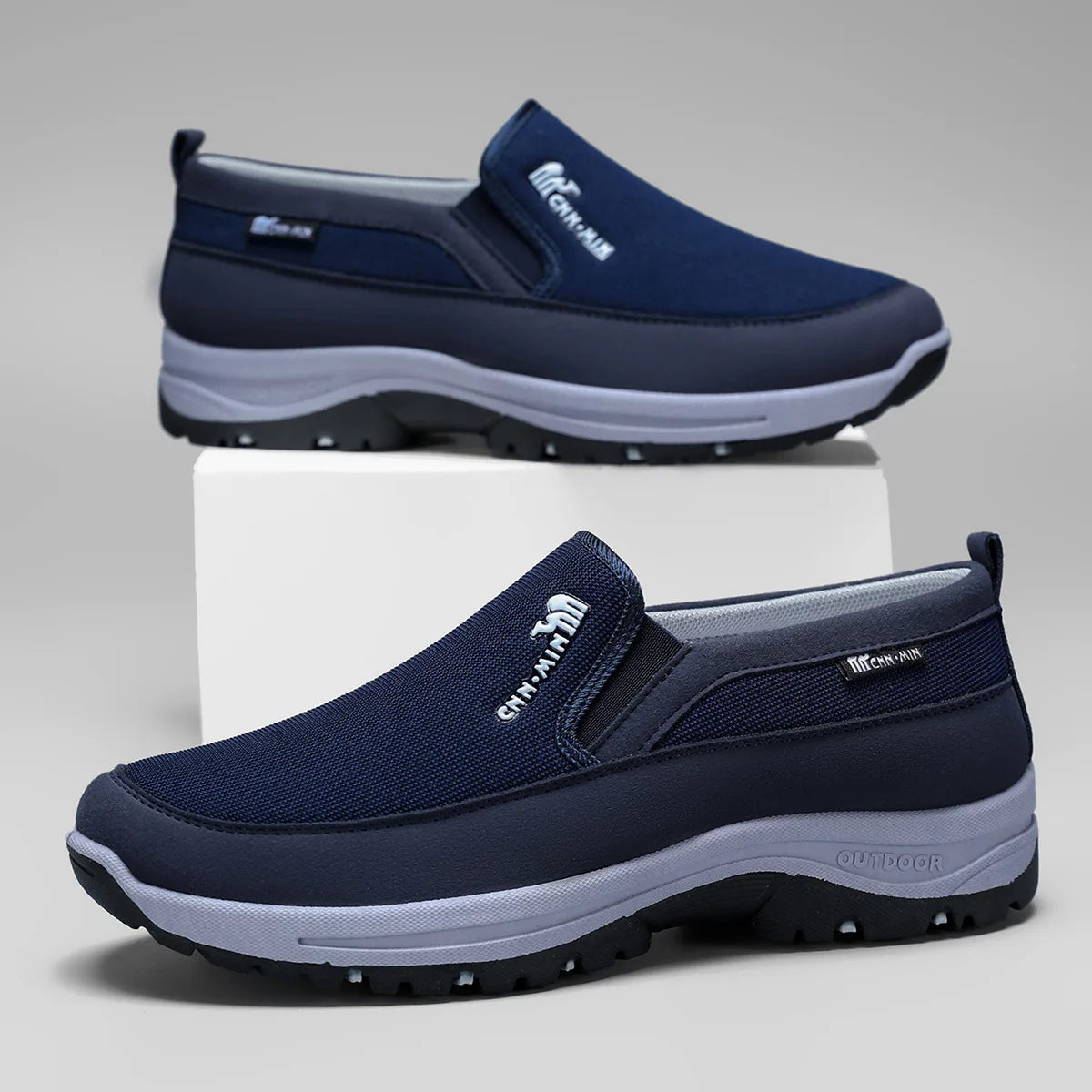 LEDP Men's Canvas Slip-On Loafers — Breathable, Non-Slip, Lightweight