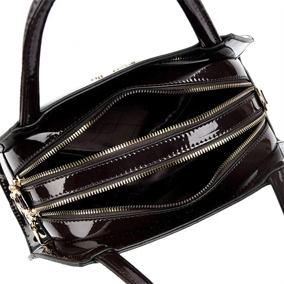 Luxury Handbag Fashion Print Large Capacity Soft Leather Women Shoulder Crossbody Bag Leisure Designer Ladies Purses and Handbag
