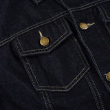 Y2K Vintage Patchwork Denim Jacket – Retro Streetwear Long-Sleeve Coat