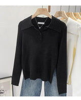 Women's Polo Collar Knit Sweater