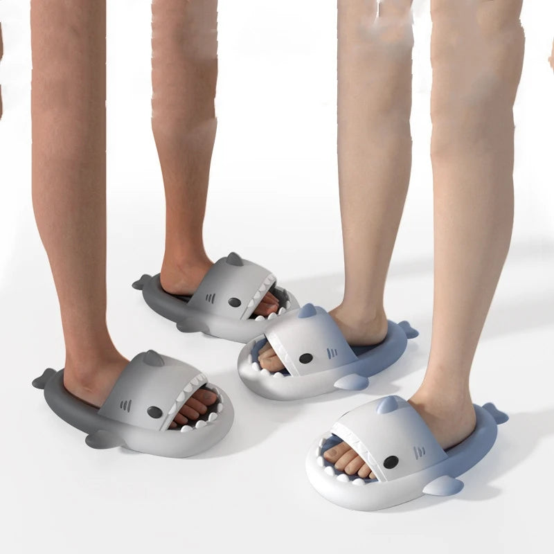 Summer Shark Slippers EVA Flip Flops Unisex Non-Slip Indoor Outdoor Slides Cute Beach Shoes for Men Women Girls Boys