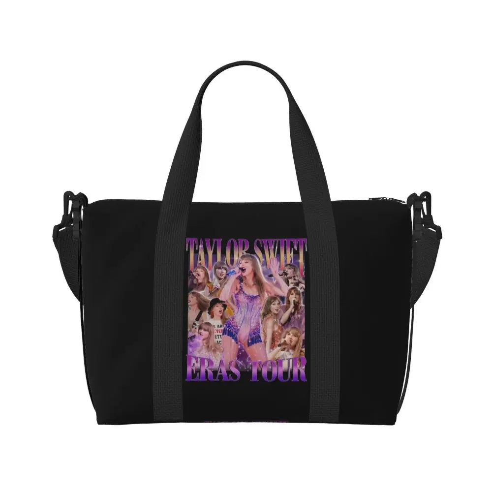 Custom The Eras Tour 1989 Taylor's Swift's American Pop Singer Tote Bag Women Large Capacity Beach Gym Travel Bags