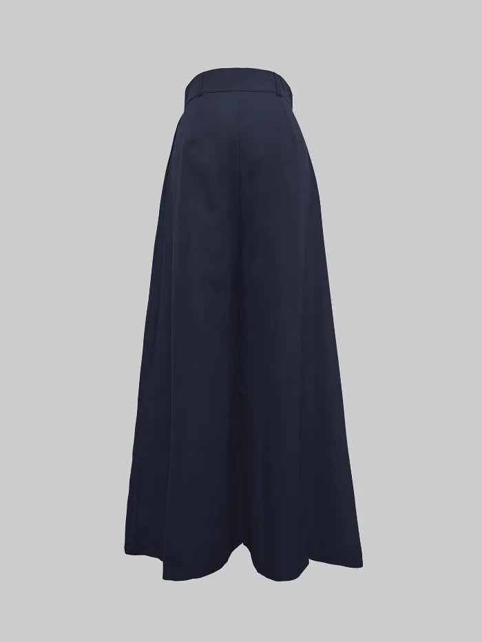 Women's High-Waisted Pleated Wide-Leg Pants