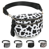 Women Checkered Bum Bag Casual Fanny Pack Large Capacity Crossbody Adjustable Strap Simple Shoulder Mommy Bag Daily Travel Tote