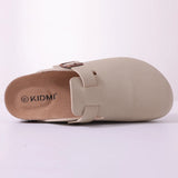 Evshine Men's Suede Clogs Fashion Leather Mules Cozy Footbed Slippers With Adjustable Buckle AntiSlip Cork Slippers Unisex Mules