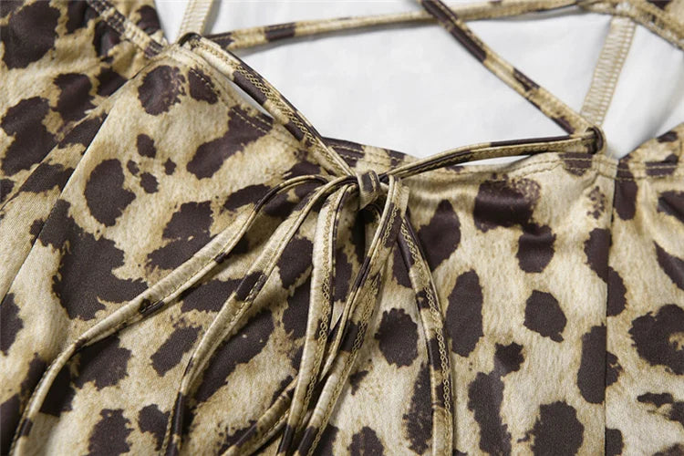 Leopard Print A-Line Mini Dress