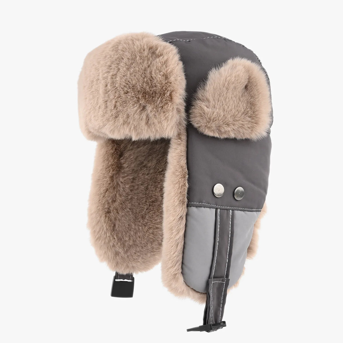 Winter Faux Fur pilot Hat unisex Bomber Hat Color-Block Plush Ushanka Hat Aviator Hat Thermal Earflap Cap Skiing Trapper Bonnet