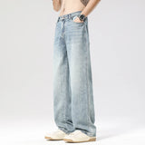 Men's Light Blue Straight-Leg Jeans