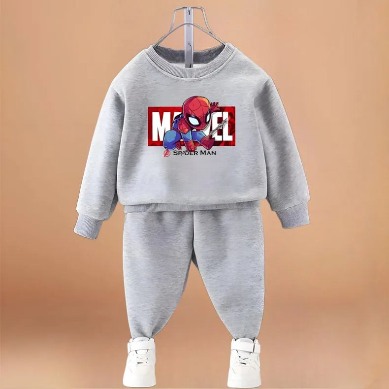 Anime Spiderman Printed Boys Sweatshirt Sets Spring/autumn Kids O Neck Hoodies Pants Two Piece Child Long Sleeve Clothes Set New