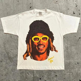 Hip Hop Celebrity Portrait Graphic Tee — Unisex Streetwear Cotton T-Shirt