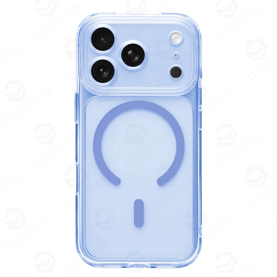Magnetic Clear iPhone Case with Camera Button