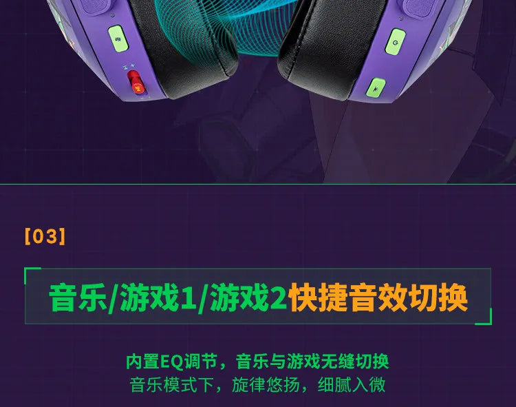 VALKYRIE VK S1 Gaming Headset Wireless Triple-Mode Detachable Microphone 15ms Ultra-Low Latency Esports Chip Gamer Headphones