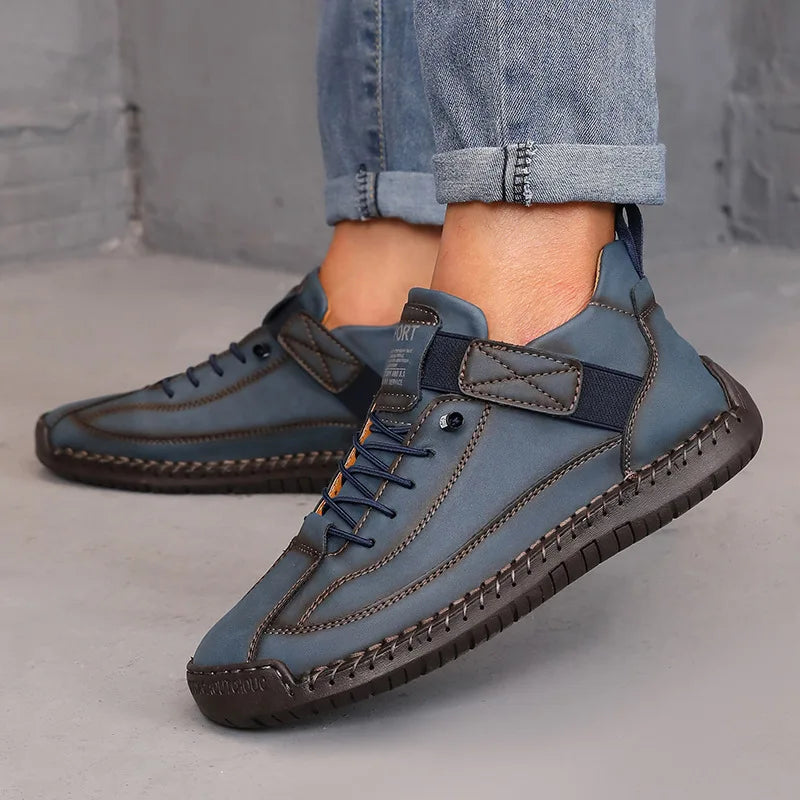Women's Retro Leather Loafer Boots – Mid Top