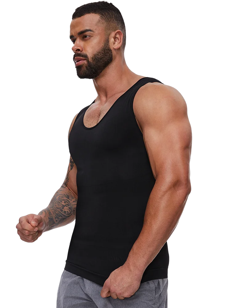 Men Body Shaper Slimming Compression Vest Undershirt Sexy Waist Trainer Tank Top Belly Control Workout Weight Loss Shapewear