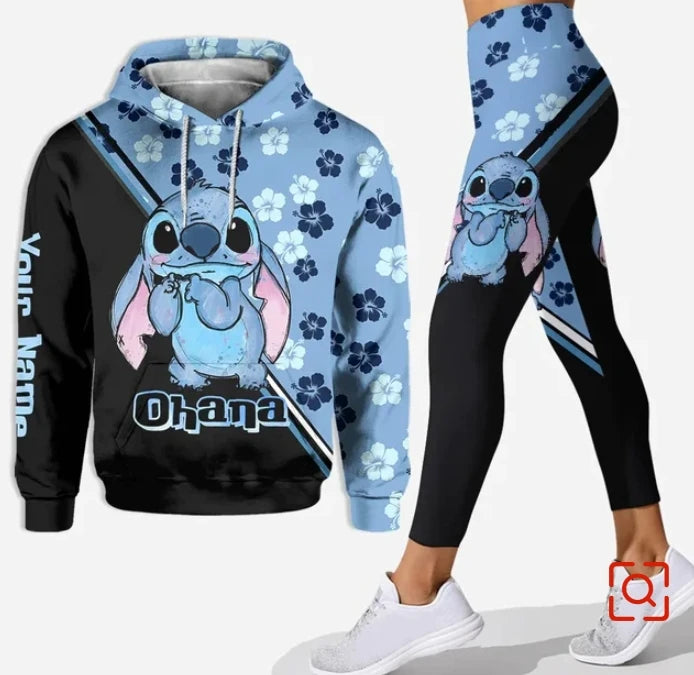 Disney Mickey & Minnie Mouse Hoodie & Leggings Set | Women's Athletic Tracksuit