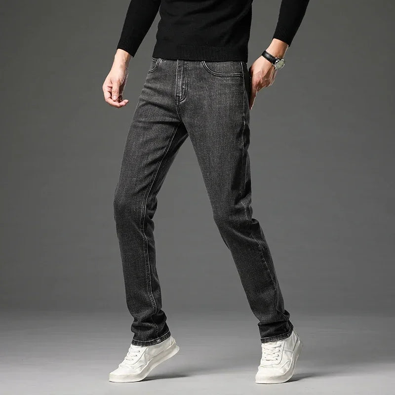 Men's Fleece-Lined Stretch Jeans