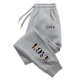 Women's LOVE Print Joggers with Pockets