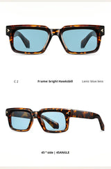 YIMARUILI Retro Square Men's Polarized Sunglasses Fashion Trend UV Protection High Quality TR90 Acetate Women's Driving Glasses